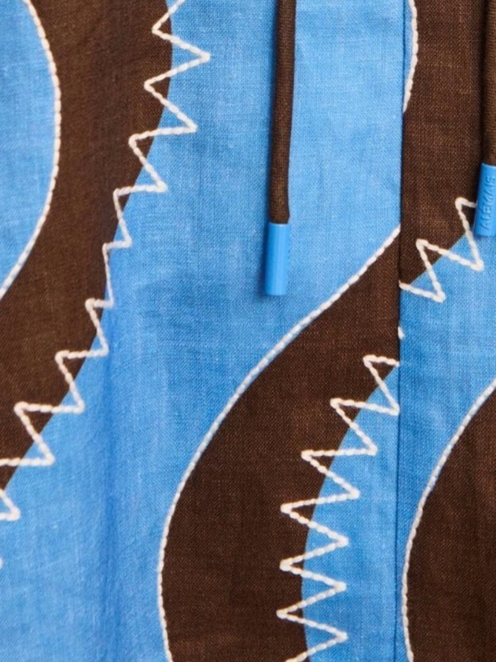 Alemais Blue & Brown Wave Tie-Front Tunic - Picture 2 of 3